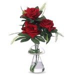 Beautiful Red Rose Bunch Decorative, Home Office or Gift Wild Artificial Plant | Rose Flower for Living Room Home Decor