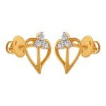 18 Kt Yellow Gold And Diamond Clip-On Earring For Women