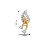 18 Kt Yellow Gold And Diamond Clip-On Earring For Women