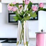 Glass Vase for Home Decor- Decorative Flower Vases for Centerpieces Living Room Kitchen Office Wedding (Transparent)