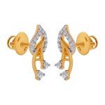 18 Kt Yellow Gold And Diamond Clip-On Earring For Women