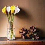 Glass Vase for Home Decor- Decorative Flower Vases for Centerpieces Living Room Kitchen Office Wedding (Gold)