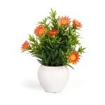 Decorative, Home Office or Gift Wild Artificial Plant with Pot Green for Decoration Home Decor Pot's Set of (2)