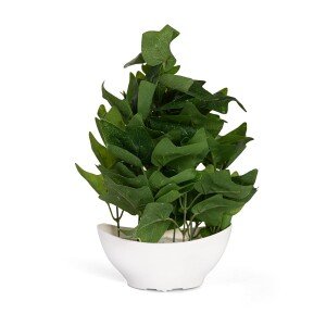 Artificial Plants with Pot Stand (Green, 1 Feet) Decorative Bonsia Plant for Home Decor Living Room Bedroom Hall Garden