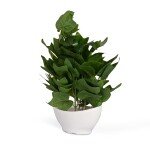 Artificial Plants with Pot Stand (Green, 1 Feet) Decorative Bonsia Plant for Home Decor Living Room Bedroom Hall Garden