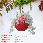 Decorative Hanging Pots with Chain | Home Office or Gift Wild Pot | Flower Hanging Pots for Living Room Home Decor |Hang