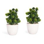 Artificial Plants for Home Decor |Flower Pots for Living Room Home Decor | Home Decor Items for Living Room -Set of 2