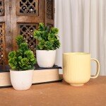 Artificial Plants for Home Decor |Flower Pots for Living Room Home Decor | Home Decor Items for Living Room -Set of 2