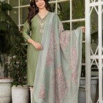 BEAUTIFUL ROMAN MODAL SILK KURTI WITH CLASSY COMFORT PANT AND SILK PRINTED DUPATTA